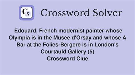 olympia artist crossword clue